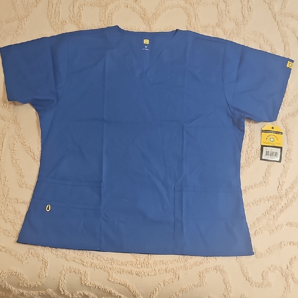 WonderWink Royal Blue Scrub Top.  NWT. XL.
